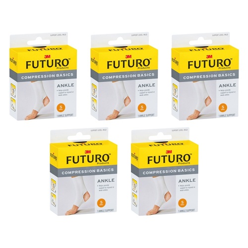 Futuro Compression Basics Ankle Support Small Pack of 5