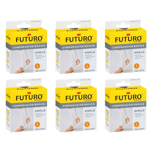 Futuro Compression Basics Ankle Support Small Pack of 6