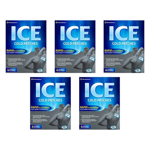 Ice Cold Patches 4 Pack Bundle of 5