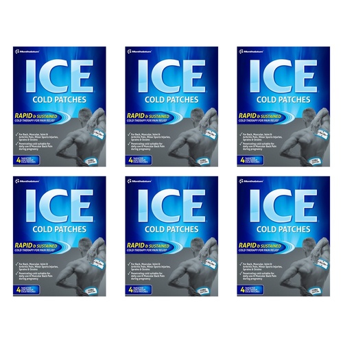 Ice Cold Patches 4 Pack Bundle of 6