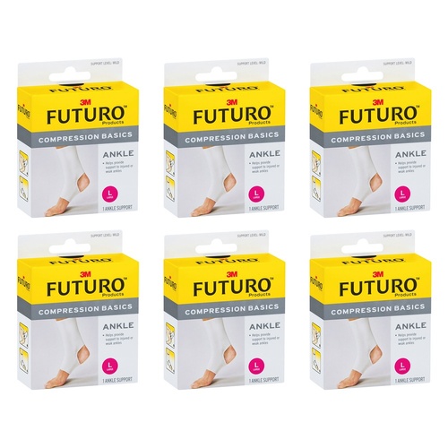 Futuro Compression Basics Ankle Support Large Pack of 6