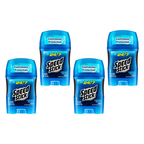 Mennen Speed Stick Antiperspirant Deodorant Fresh Rush 55g Pack of 4