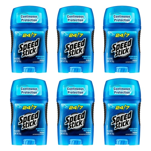 Mennen Speed Stick Antiperspirant Deodorant Fresh Rush 55g Pack of 6