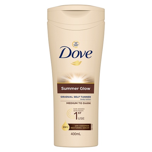 Dove Summerglow Gradual Self Tan Body Lotion, Medium to Dark, 400mL