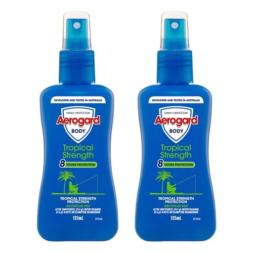Aerogard Tropical Strength Insect Repellent Pump Spray 135mL Pack of 2