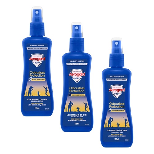 Aerogard Odourless Protection Insect Repellent Pump Spray 175mL Pack of 3