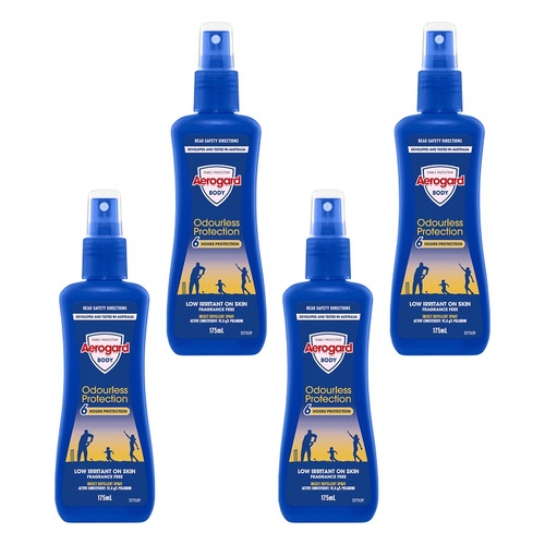 Aerogard Odourless Protection Insect Repellent Pump Spray 175mL Pack of 4