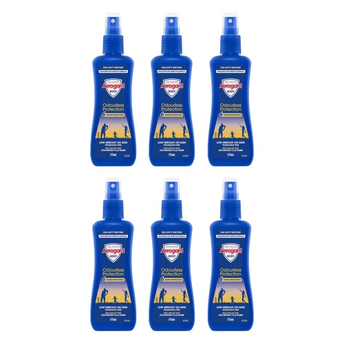 Aerogard Odourless Protection Insect Repellent Pump Spray 175mL Pack of 6