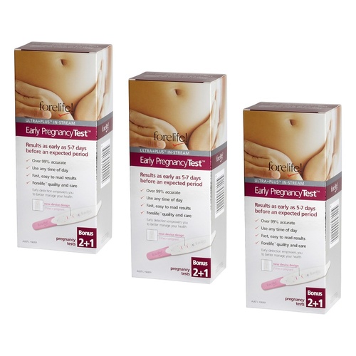 Forelife™ Ultra Early Pregnancy 2 Plus 1 Test 3 Pack Bundle of 3