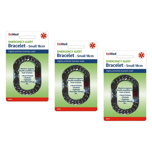 EziMed Medical ID Bracelet Small Pack of 3