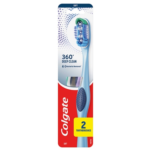Colgate 360 Compact Head Toothbrush Soft 2 Pack x 6