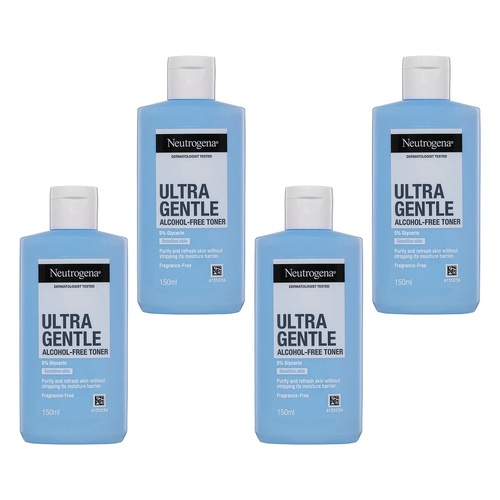 Neutrogena® Ultra Gentle Alcohol-Free Face Toner 150mL Pack of 4