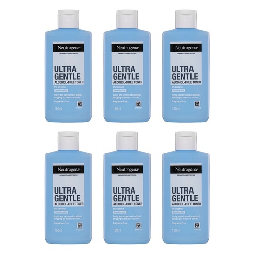 Neutrogena® Ultra Gentle Alcohol-Free Face Toner 150mL Pack of 6