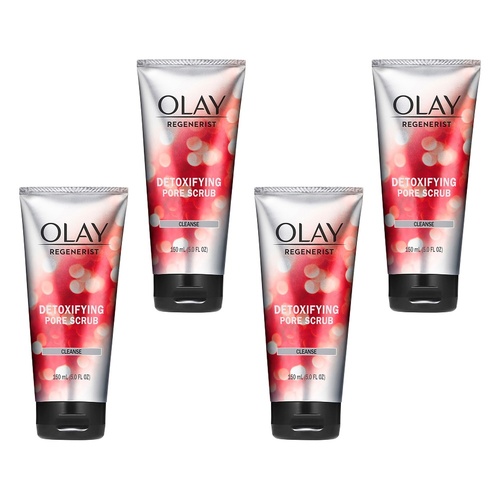 Olay Regenerist Detoxifying Pore Scrub Cleanser 150mL Pack of 4