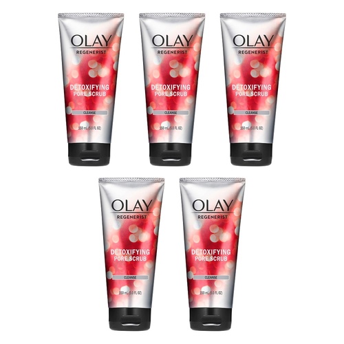 Olay Regenerist Detoxifying Pore Scrub Cleanser 150mL Pack of 5