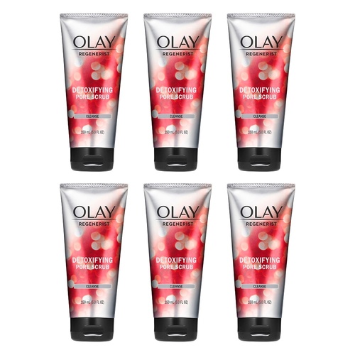 Olay Regenerist Detoxifying Pore Scrub Cleanser 150mL Pack of 6