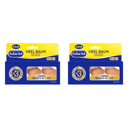 Scholl Eulactol Heel Balm Gold 120mL Pack of 2