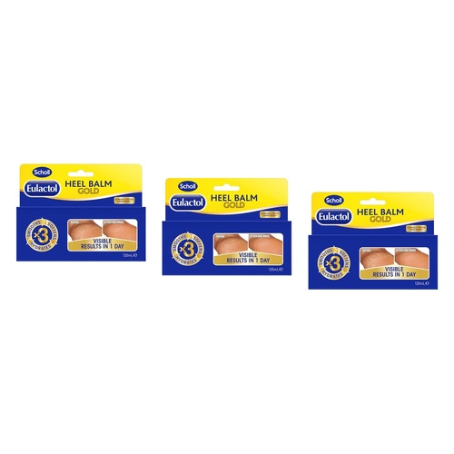Scholl Eulactol Heel Balm Gold 120mL Pack of 3