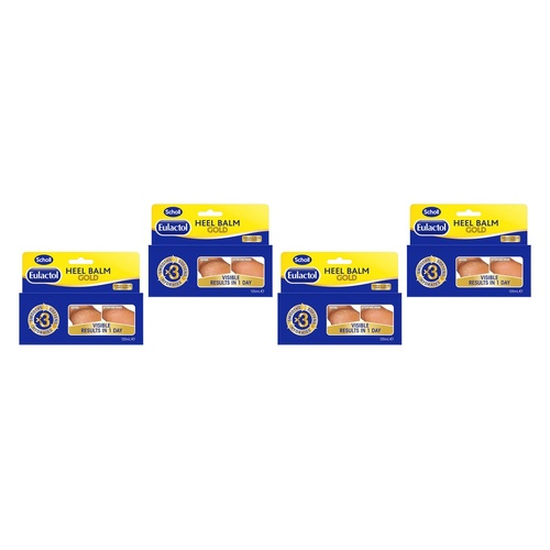 Scholl Eulactol Heel Balm Gold 120mL Pack of 4