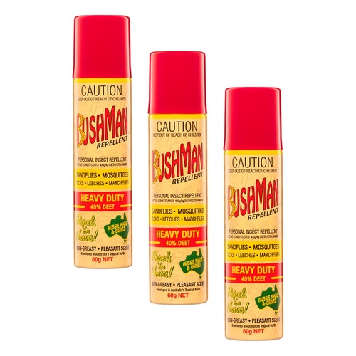 Bushman Aerosol Insect Repellent 60 g Pack of 3
