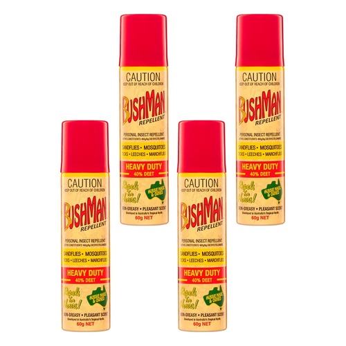 Bushman Aerosol Insect Repellent 60 g Pack of 4