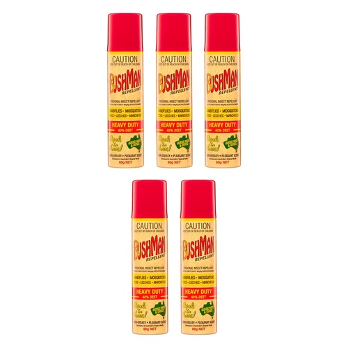 Bushman Aerosol Insect Repellent 60 g Pack of 5