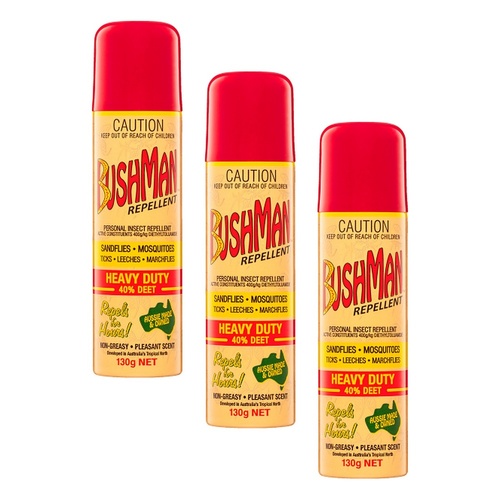 Bushman Aerosol Insect Repellent 130 g Pack of 3