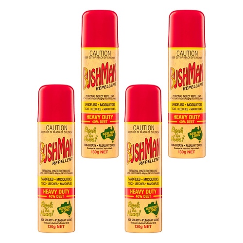 Bushman Aerosol Insect Repellent 130 g Pack of 4