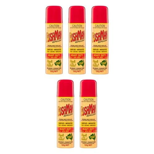Bushman Aerosol Insect Repellent 130 g Pack of 5