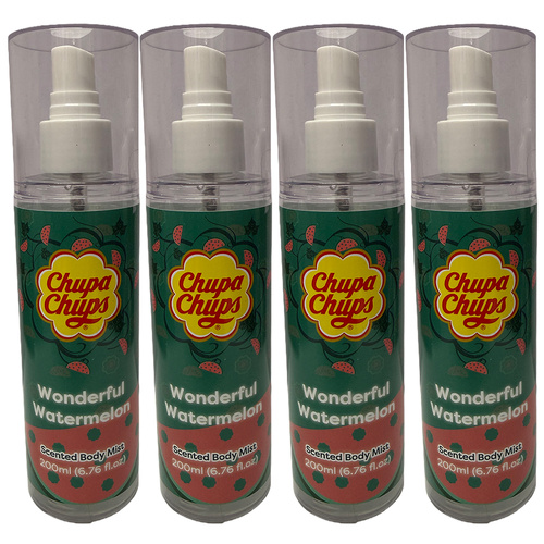 Chupa Chups Watermelon Body Mist 4 Pack 800ml Fragrance Spray