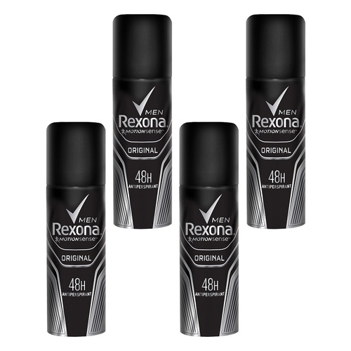 Rexona Men Antiperspirant Aerosol Original 50mL Pack of 4