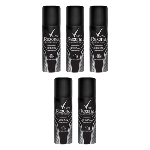 Rexona Men Antiperspirant Aerosol Original 50mL Pack of 5