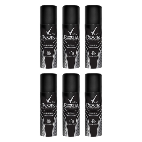 Rexona Men Antiperspirant Aerosol Original 50mL Pack of 6