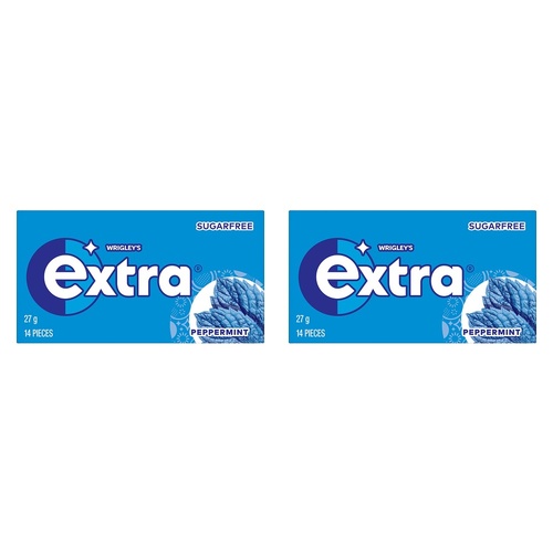 Extra Peppermint Sugar Free Chewing Gum 14 Pack x 24 Bundle of 2