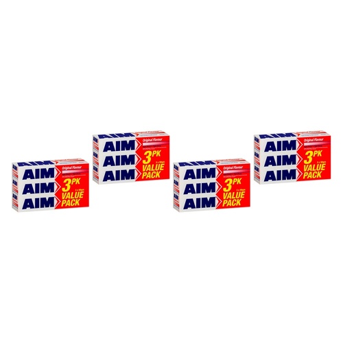 AIM Toothpaste Original Flavour 3 x 90g Pack of 4