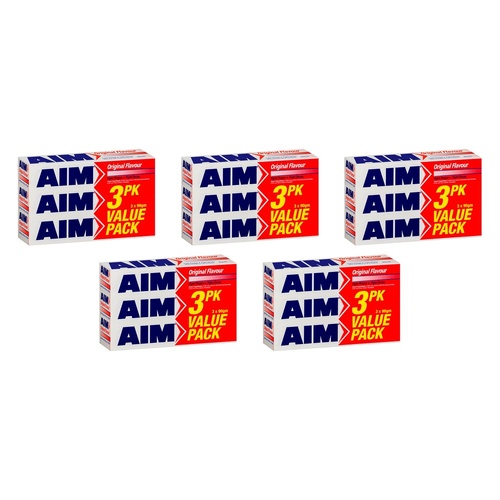 AIM Toothpaste Original Flavour 3 x 90g Pack of 5