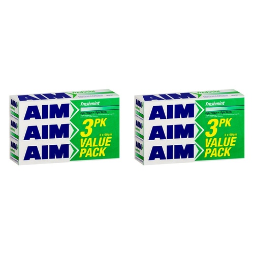AIM Freshmint Toothpaste 3 x 90g Pack of 2