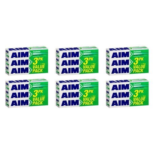 AIM Freshmint Toothpaste 3 x 90g Pack of 6