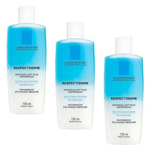 La Roche-Posay Respectissime Waterproof Eye Make-Up Remover 125mL Pack of 3
