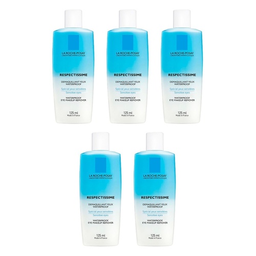 La Roche-Posay Respectissime Waterproof Eye Make-Up Remover 125mL Pack of 5