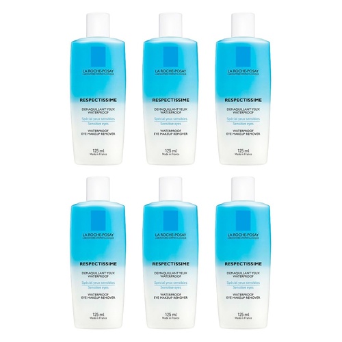 La Roche-Posay Respectissime Waterproof Eye Make-Up Remover 125mL Pack of 6