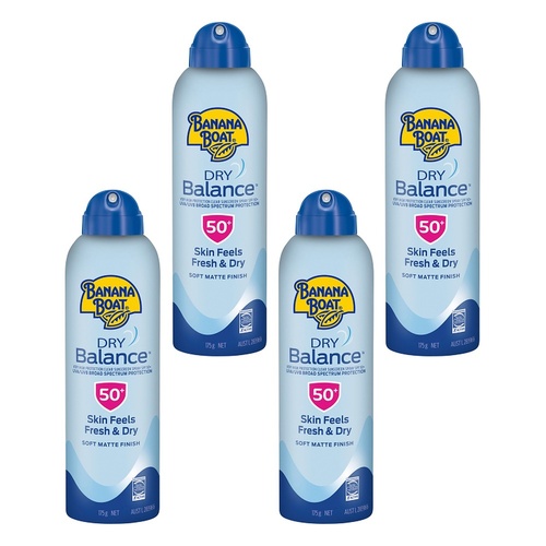 Banana Boat Dry Balance Clear Spray SPF 50+ 175g Pack of 4