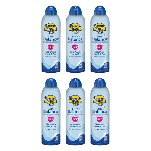 Banana Boat Dry Balance Clear Spray SPF 50+ 175g Pack of 6