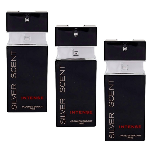 Jacques Bogart Silver Scent Intense EDT 100mL Pack of 3