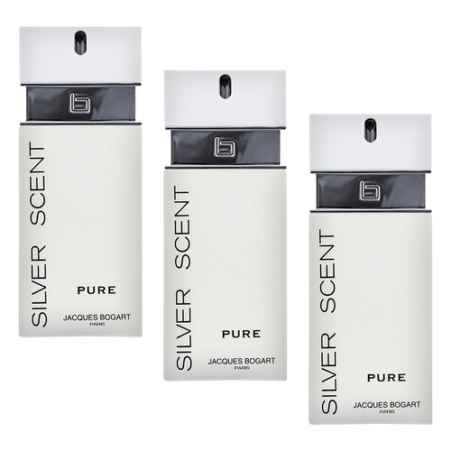 Jacques Bogart Silver Scent Pure EDT 100mL Pack of 3