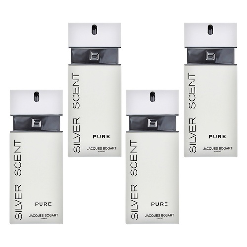 Jacques Bogart Silver Scent Pure EDT 100mL Pack of 4