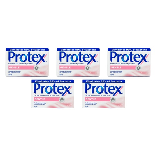 Protex Antibacterial Bar Soap Gentle 90g Pack of 5