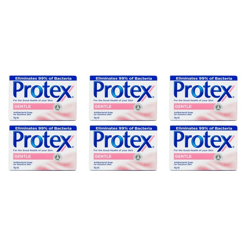 Protex Antibacterial Bar Soap Gentle 90g Pack of 6