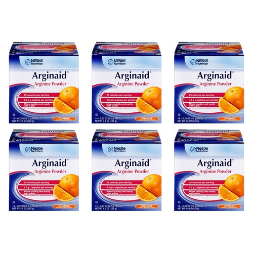 Arginaid Powder Orange 14 x 9.2g Pack of 6