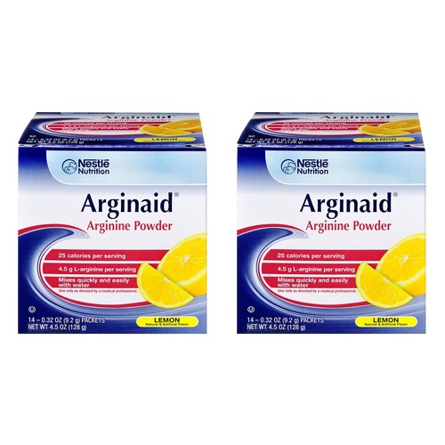 Arginaid Arginine Powder Lemon 14 Sachets Pack of 2